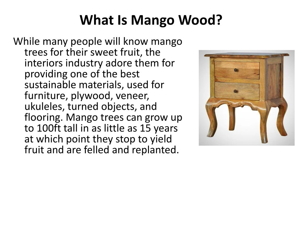 what is mango wood n.