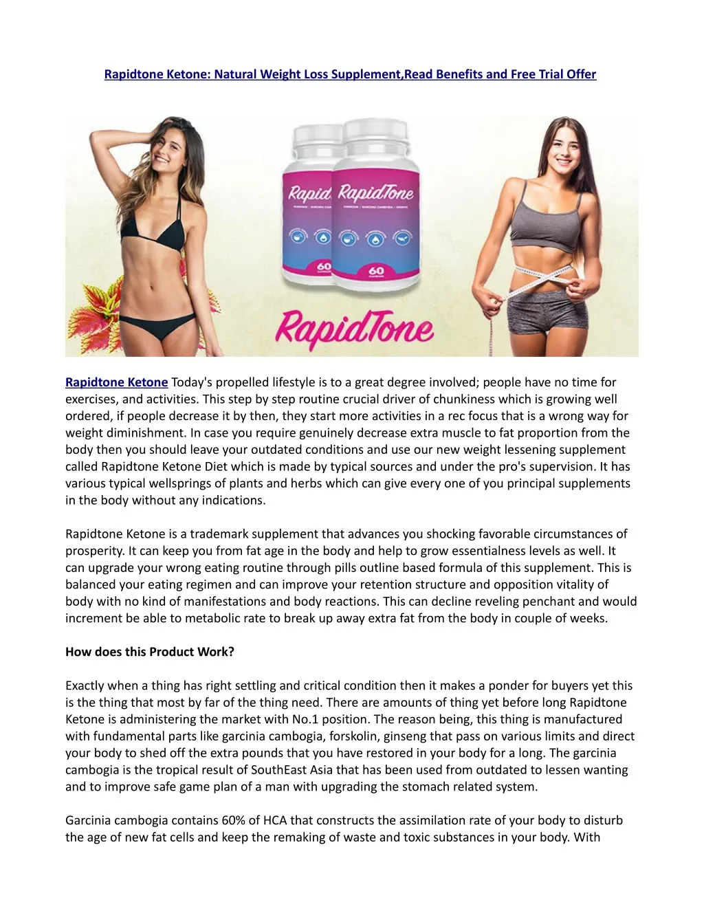 rapidtone ketone natural weight loss supplement n.