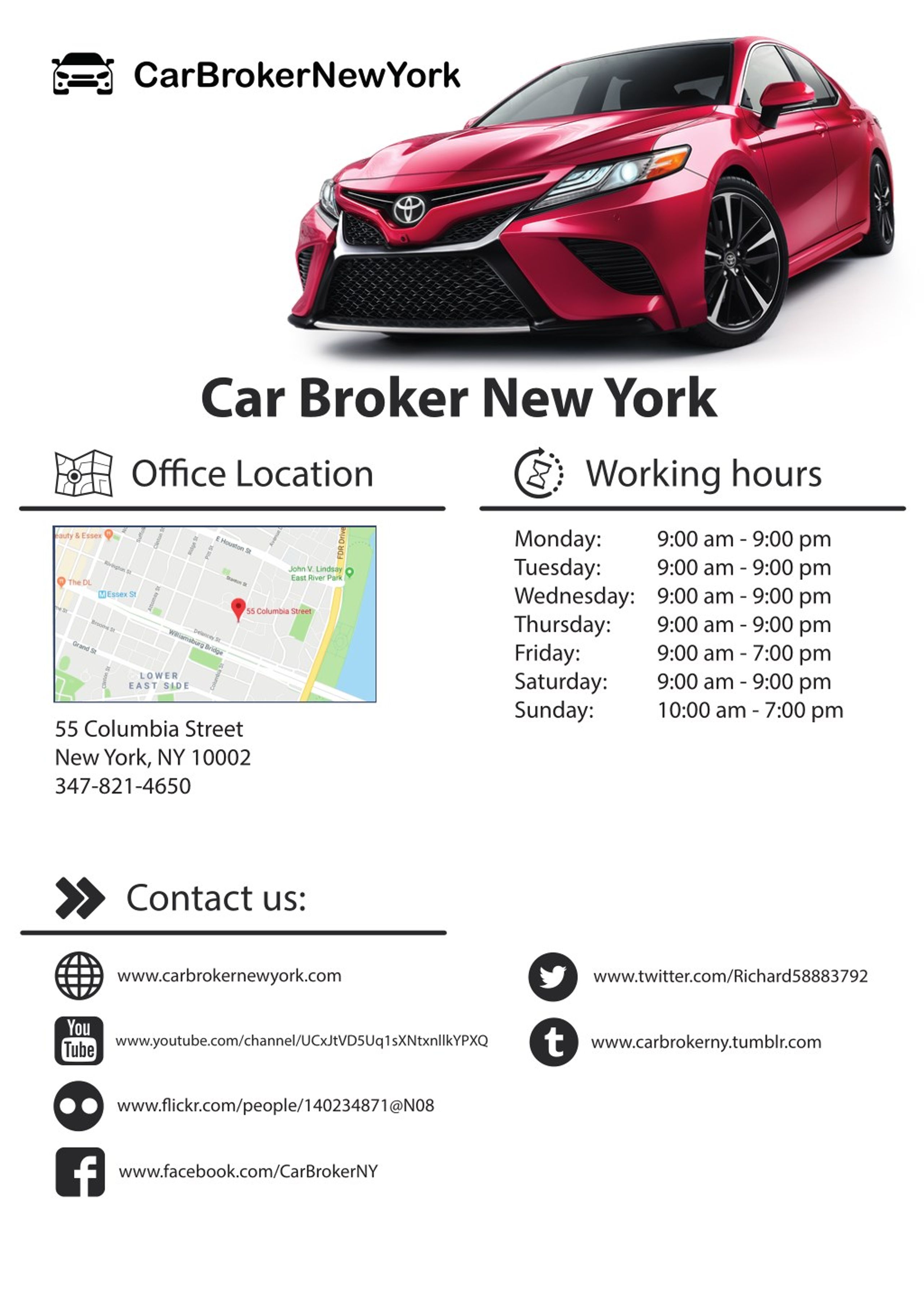 PPT Car Broker New York PowerPoint Presentation free download