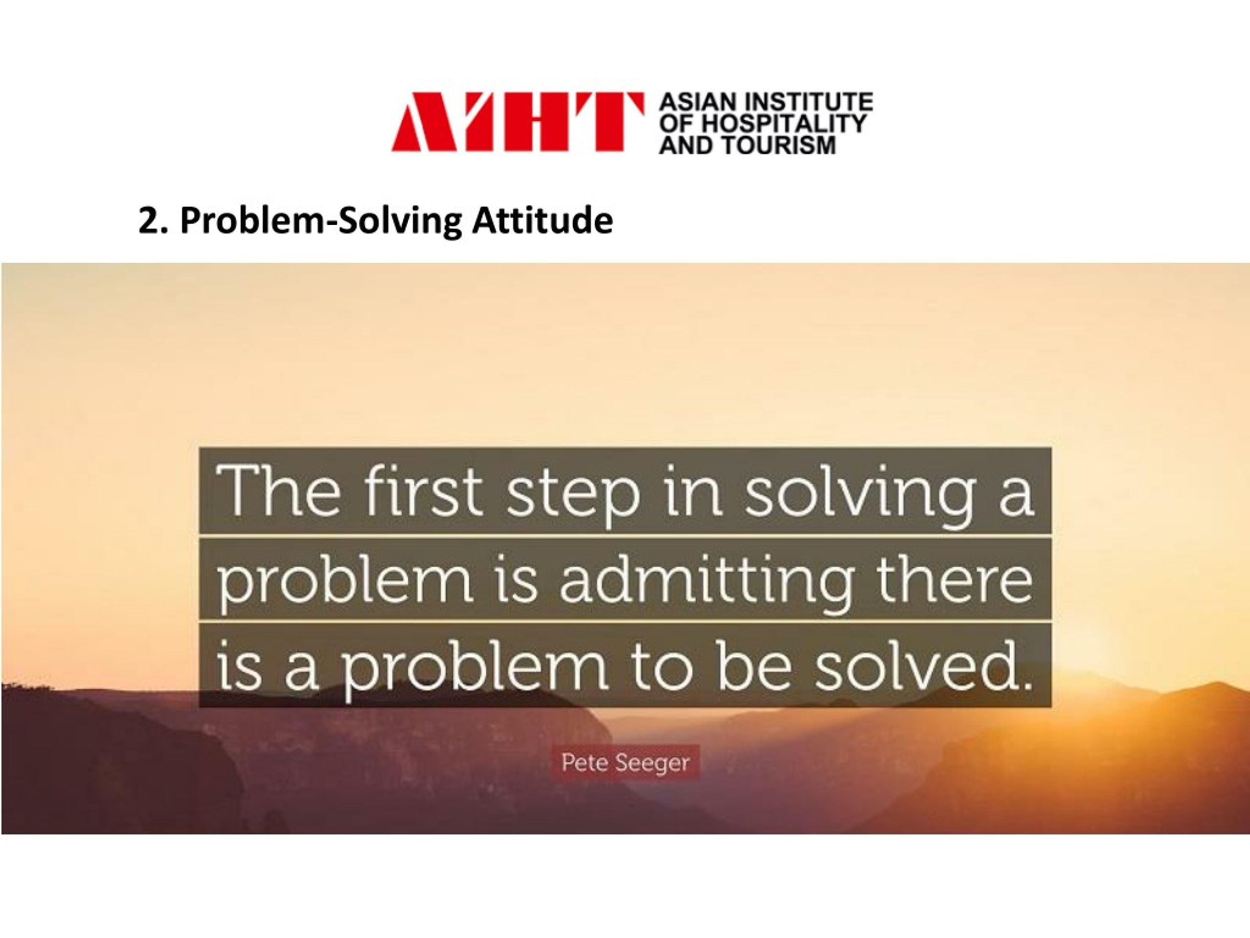 what is problem solving in hospitality industry