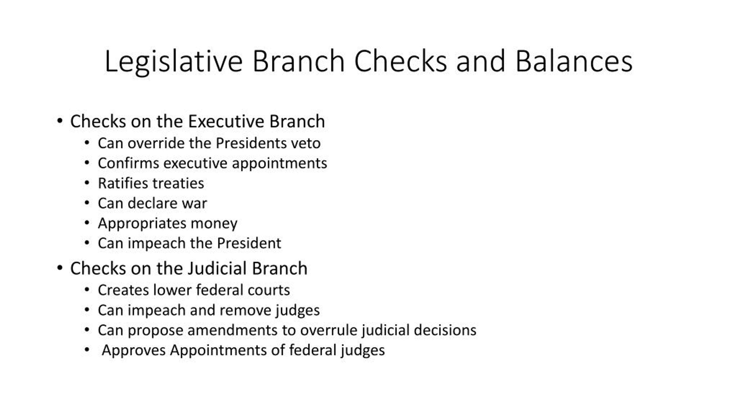 checks on the judicial branch