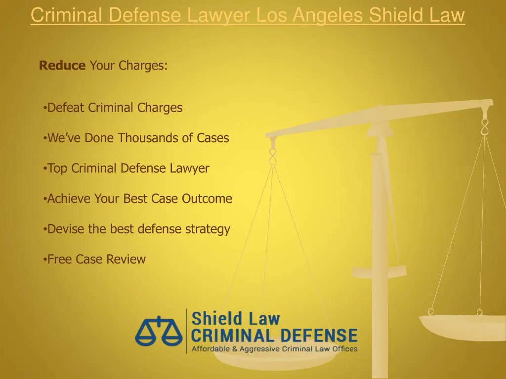 criminal defense lawyer los angeles shield law n.