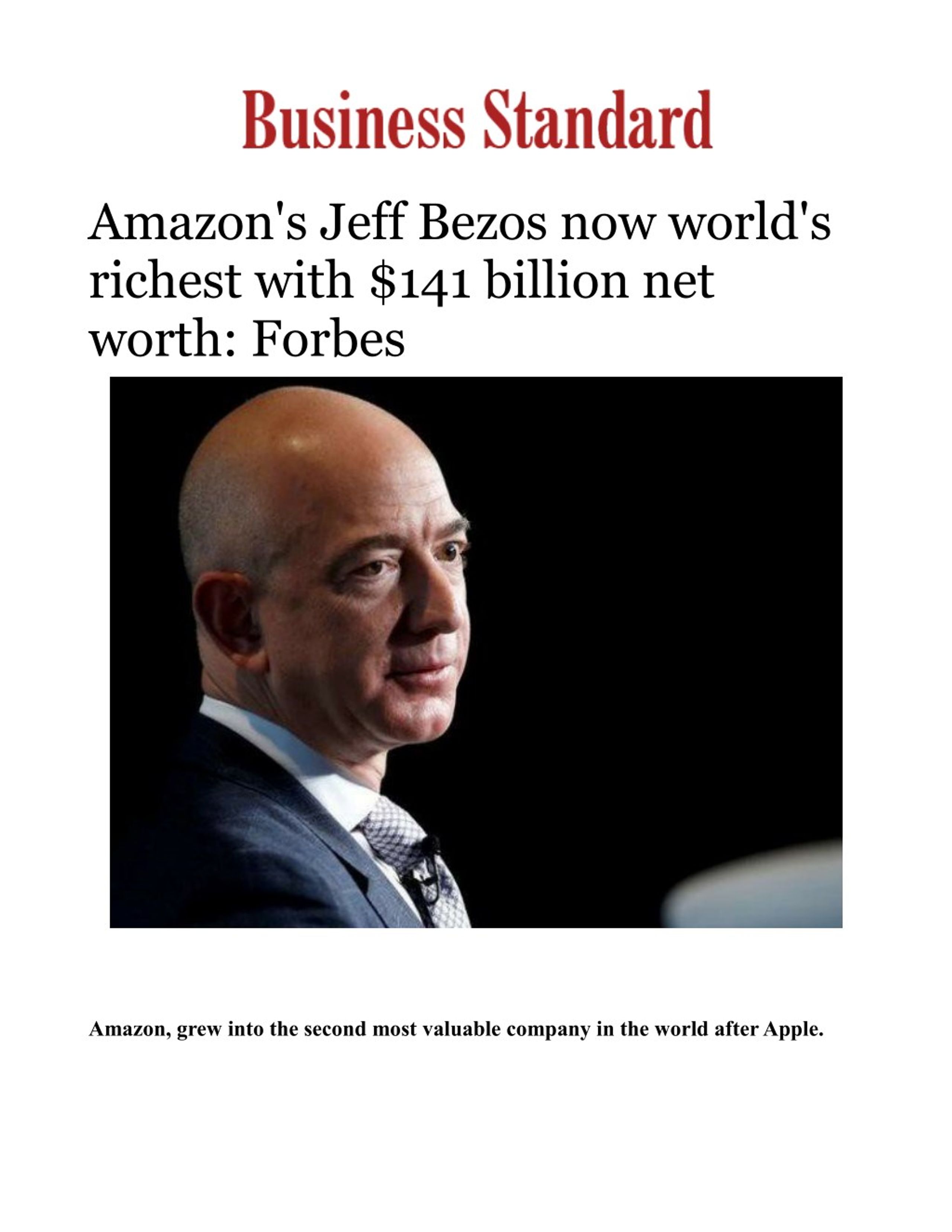 PPT - Amazon's Jeff Bezos Now World's Richest With $141 Billion Net ...