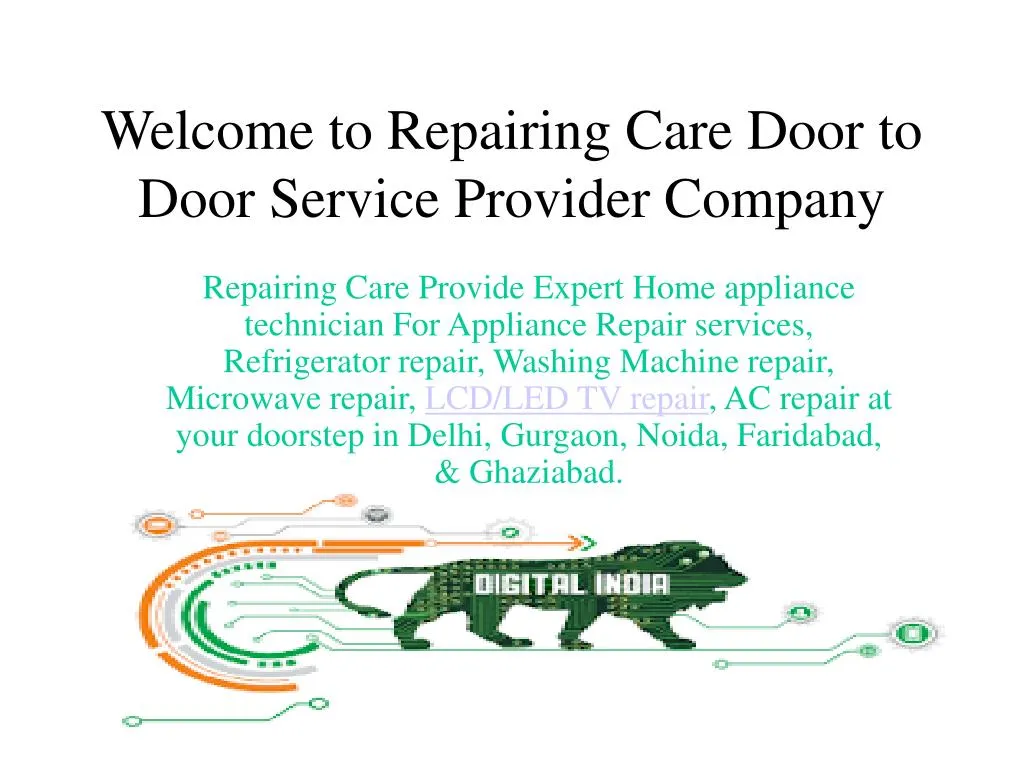 welcome to repairing care door to door service provider company n.