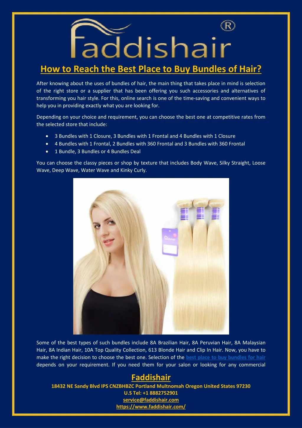 PPT - How to Reach the Best Place to Buy Bundles of Hair? PowerPoint