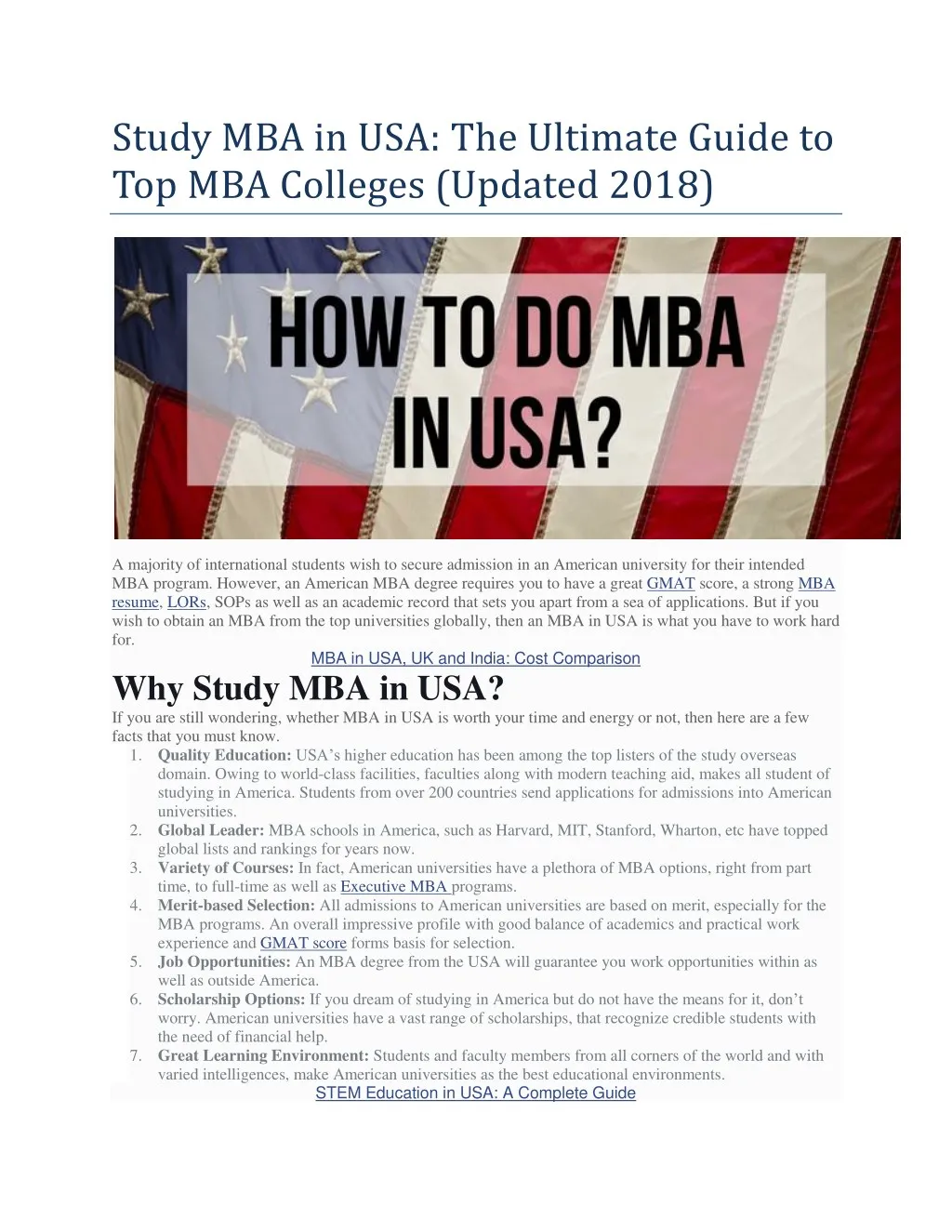 study mba in usa the ultimate guide n.