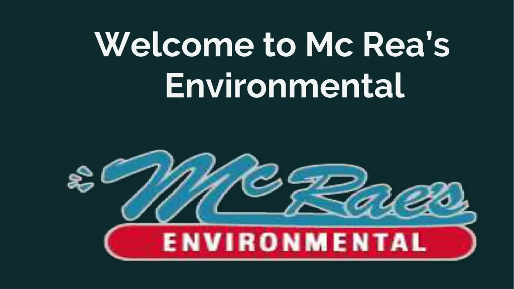 welcome to mc rea s environmental n.