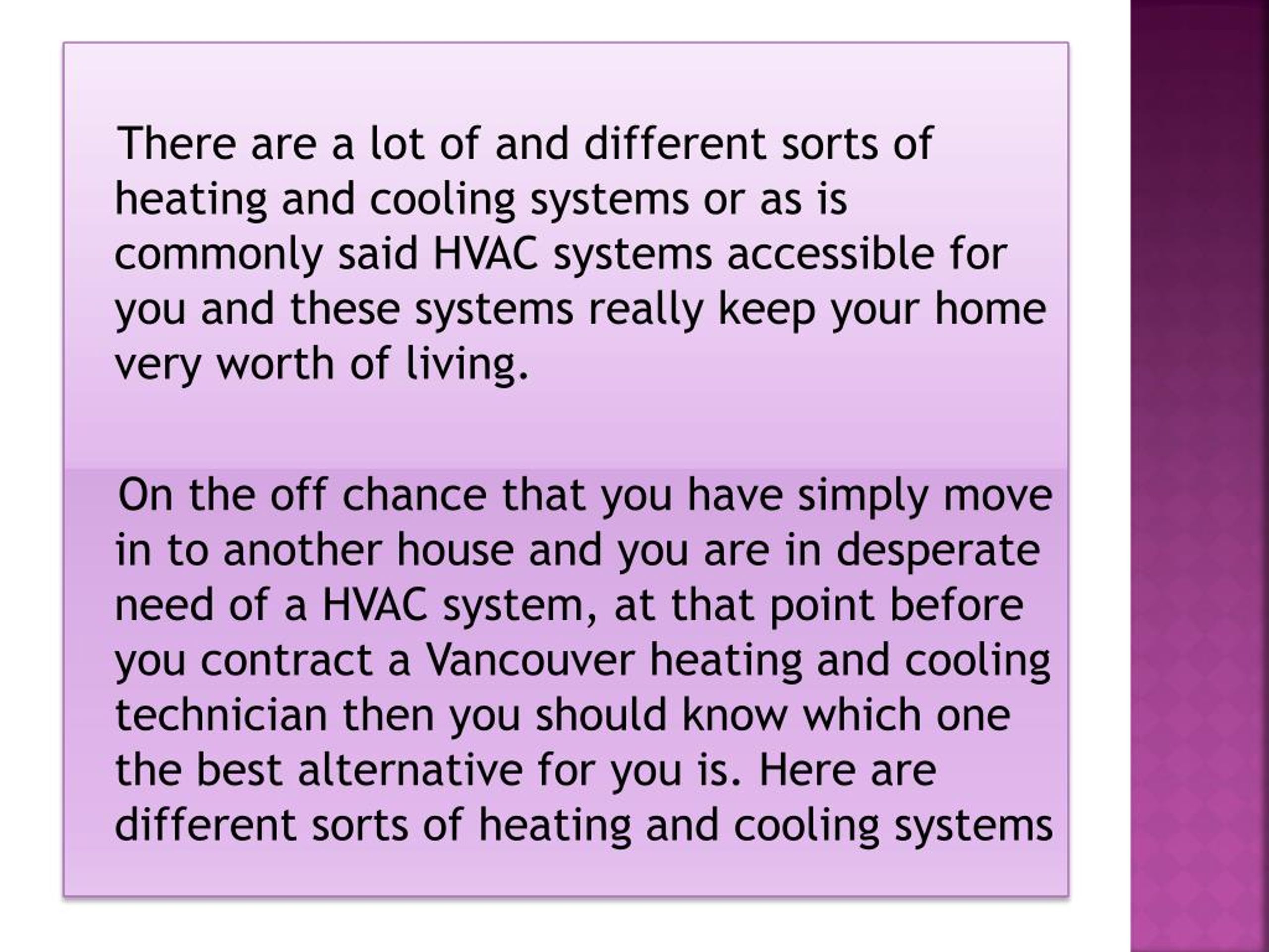 ppt-different-hvac-systems-vancouver-heating-and-cooling-technician