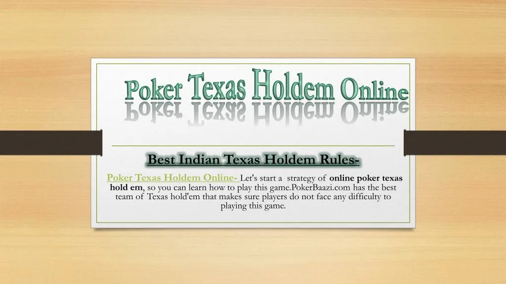 Texas Holdem Poker online, free download