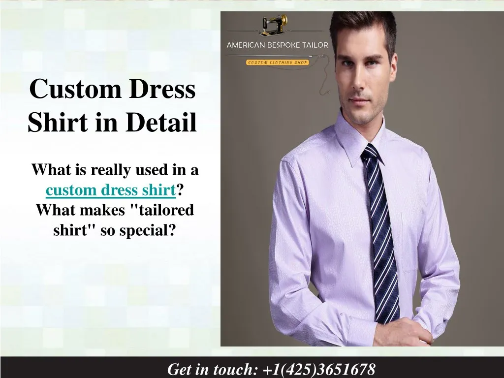 custom dress shirt in detail n.