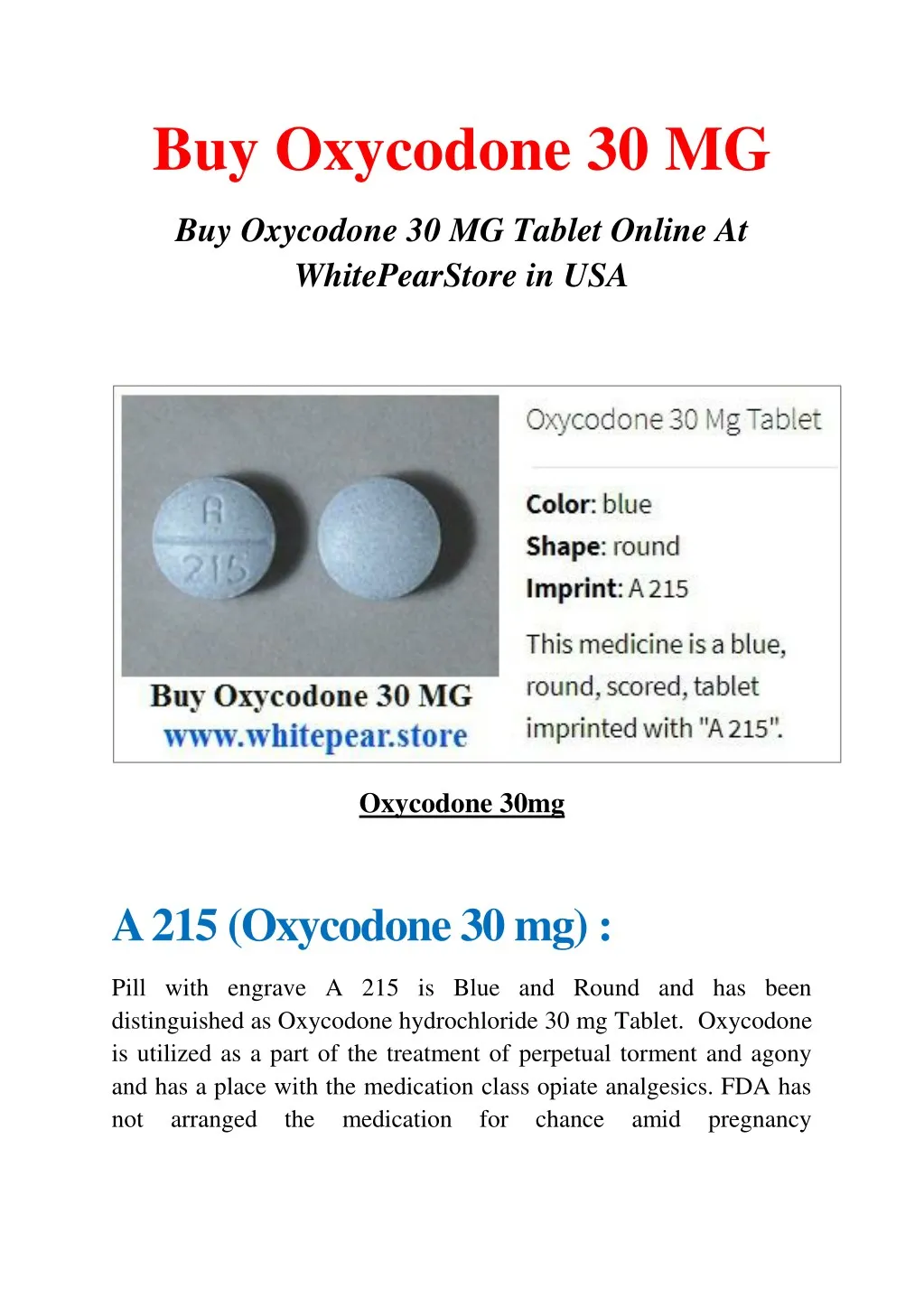 Ppt Buy Oxycodone 30 Mg Powerpoint Presentation Free Download Id 7912096