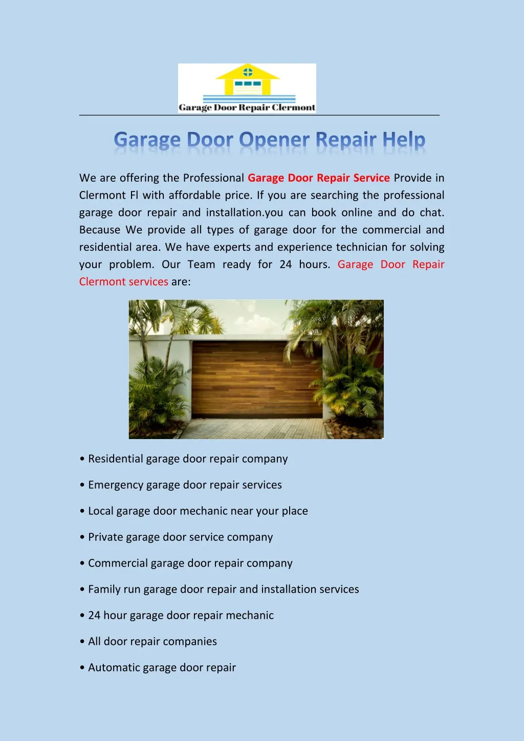 garage door opener repair help n.