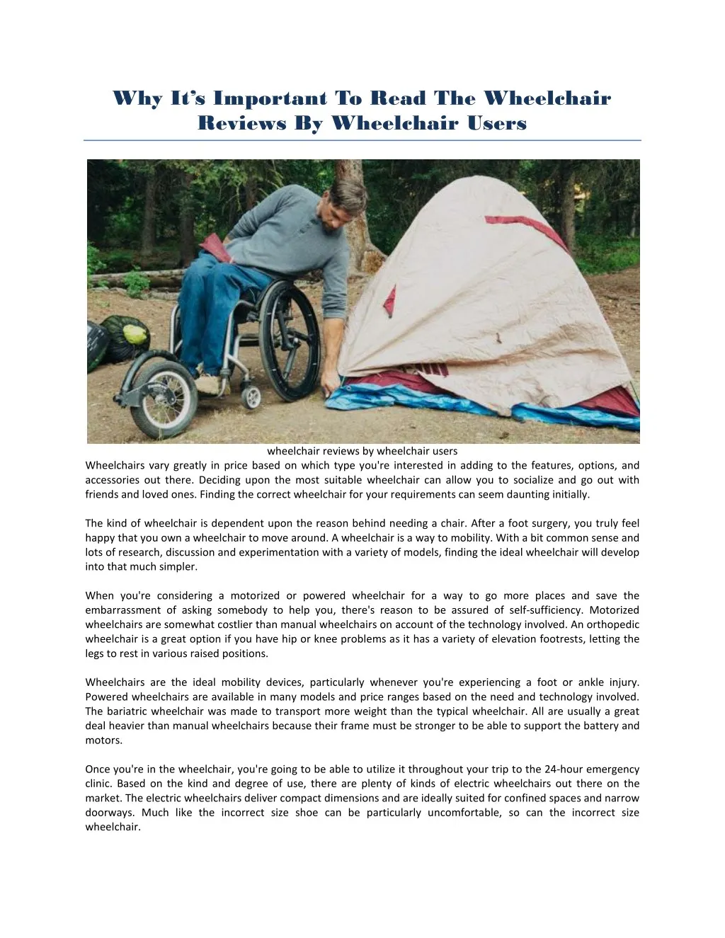 why it s important to read the wheelchair reviews n.