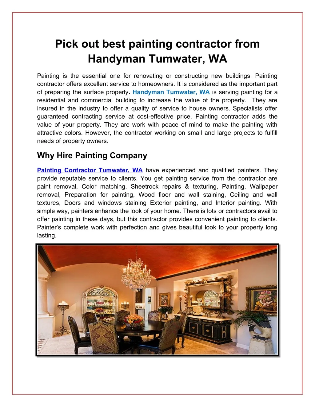 pick out best painting contractor from handyman n.