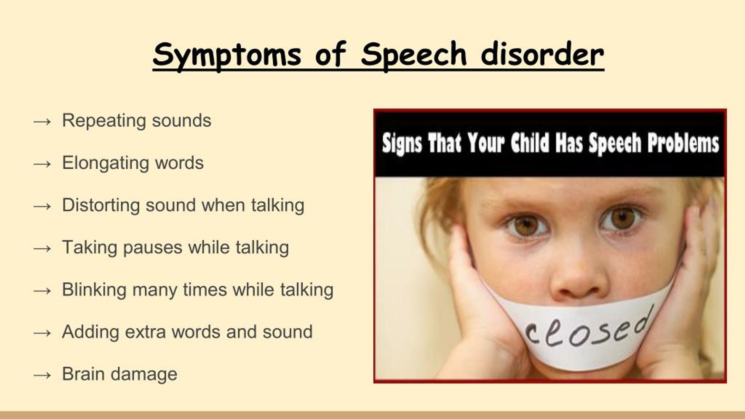 speaking disorder