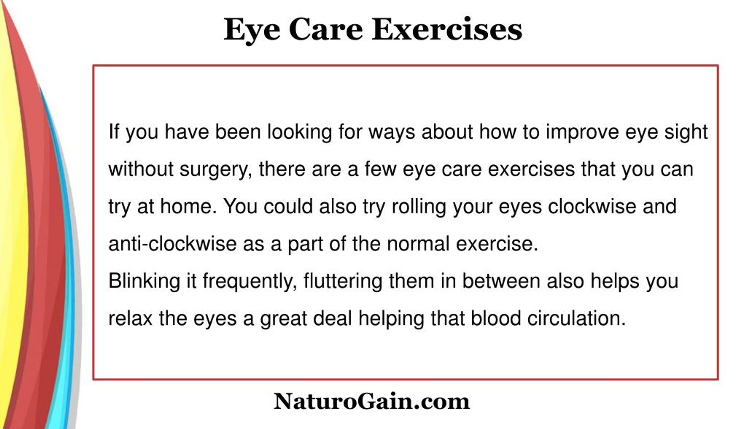 PPT - How to Improve Eyesight Naturally without Surgery, Eye Care Exercise?  PowerPoint Presentation - ID:7914062