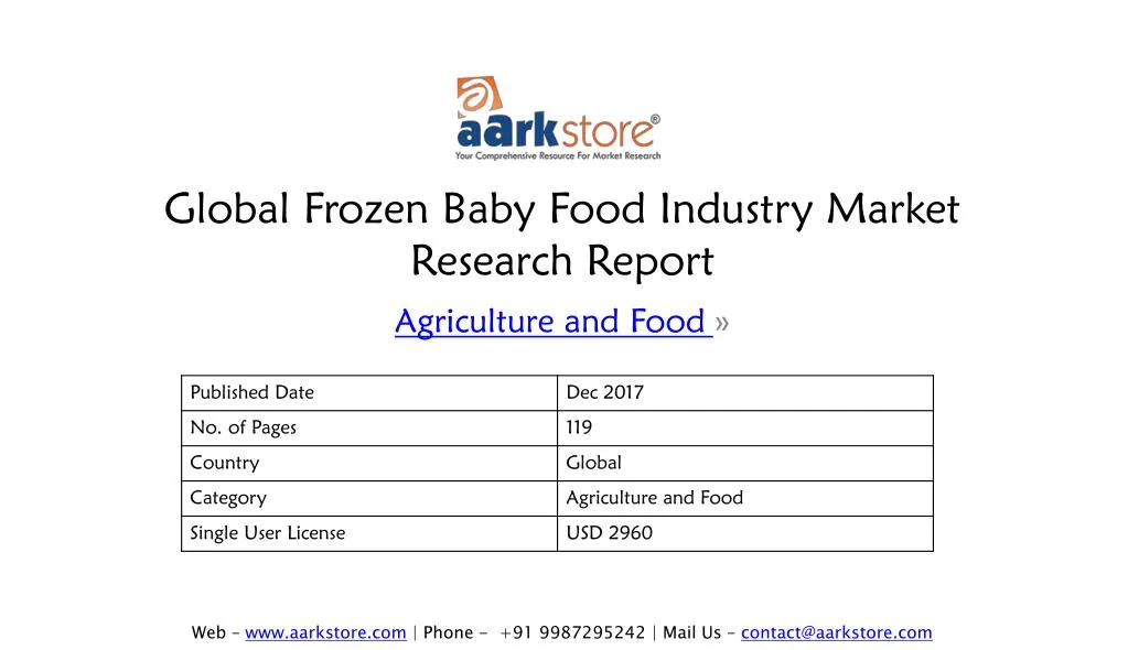 global frozen baby food industry market research report n.