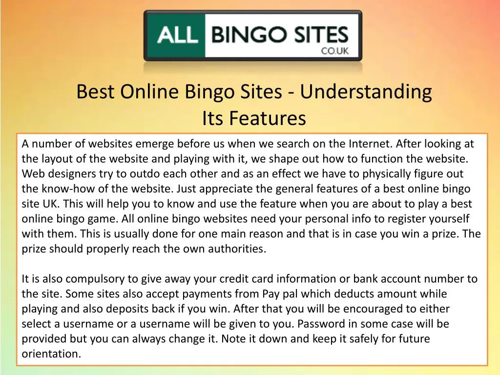 best online bingo sites understanding its features n.