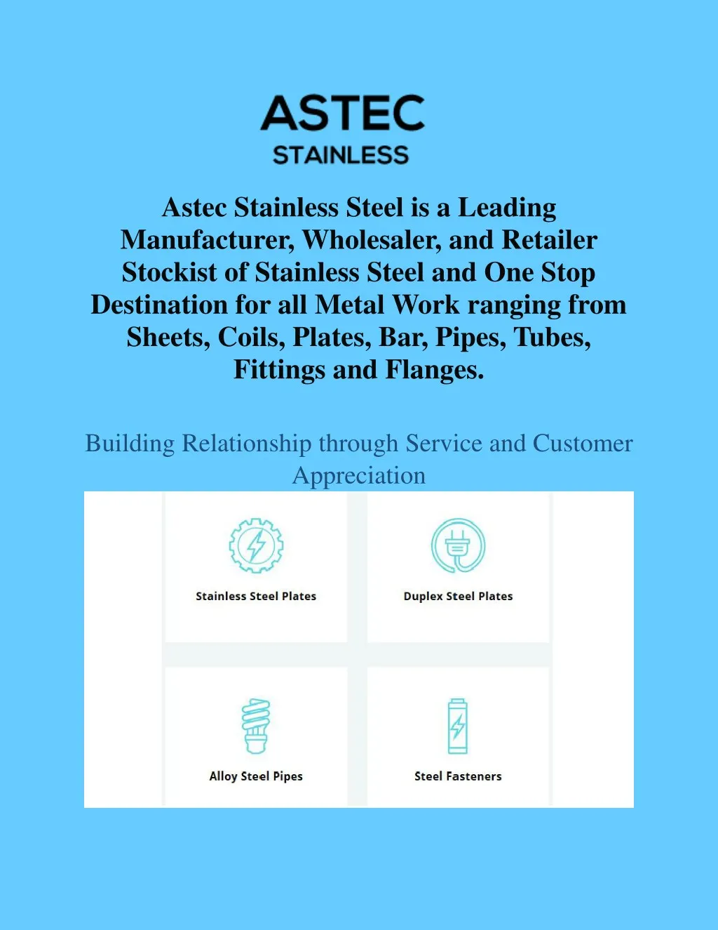 astec stainless steel is a leading manufacturer n.