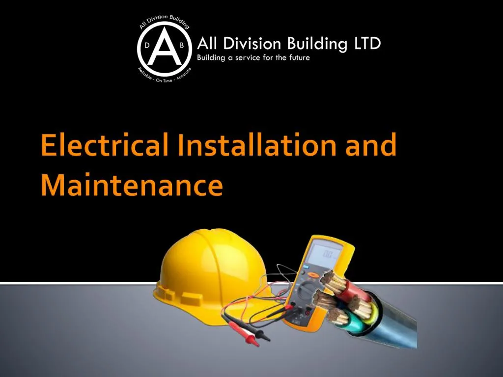 research paper about electrical installation and maintenance