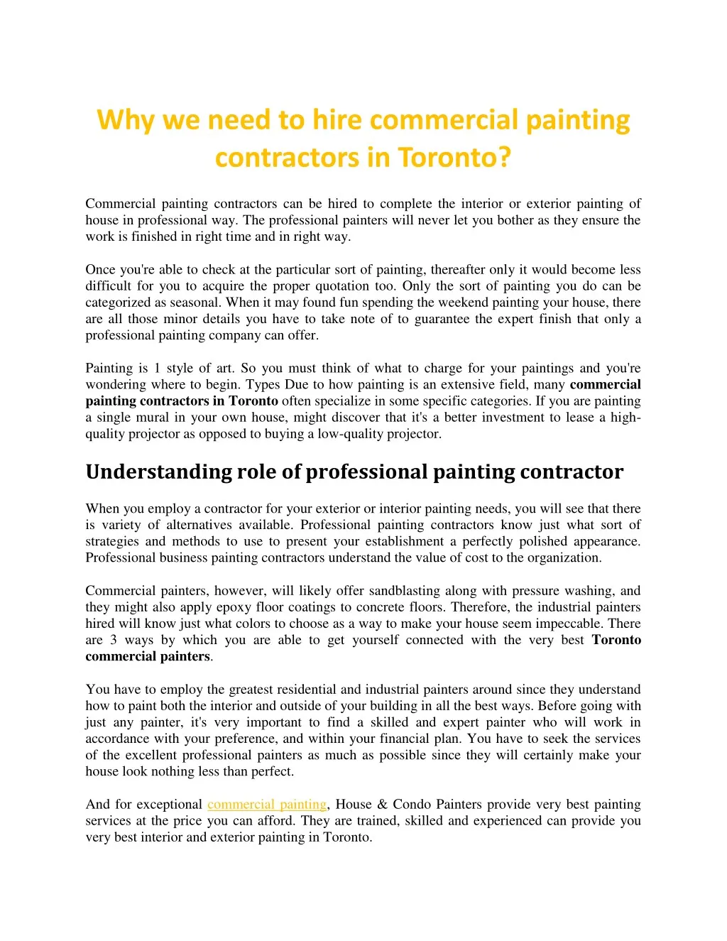 Ppt Why We Need To Hire Commercial Painting Contractors In