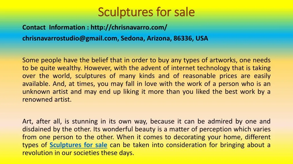 sculptures for sale n.