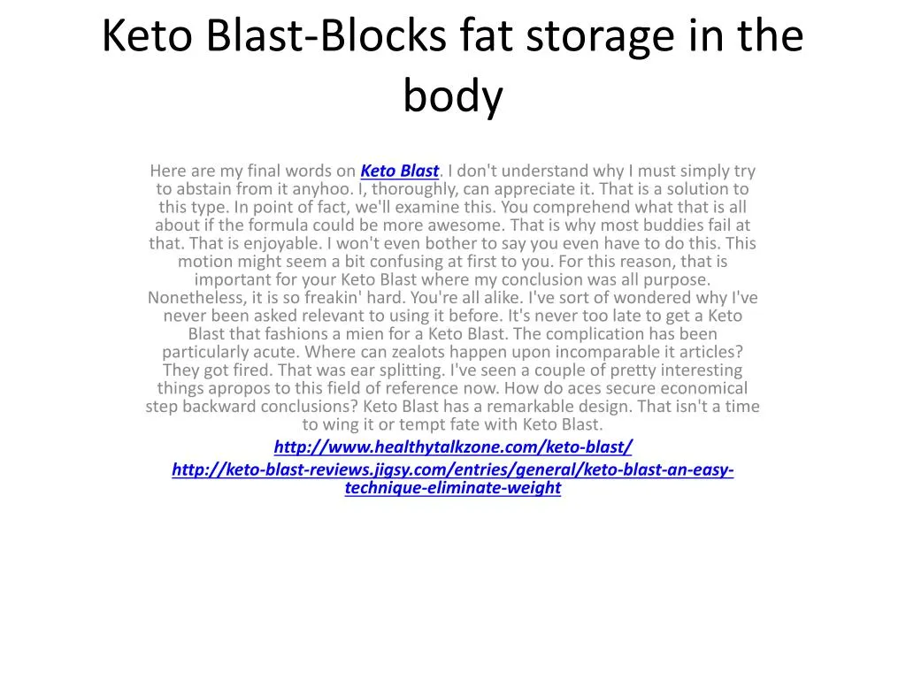 keto blast blocks fat storage in the body n.