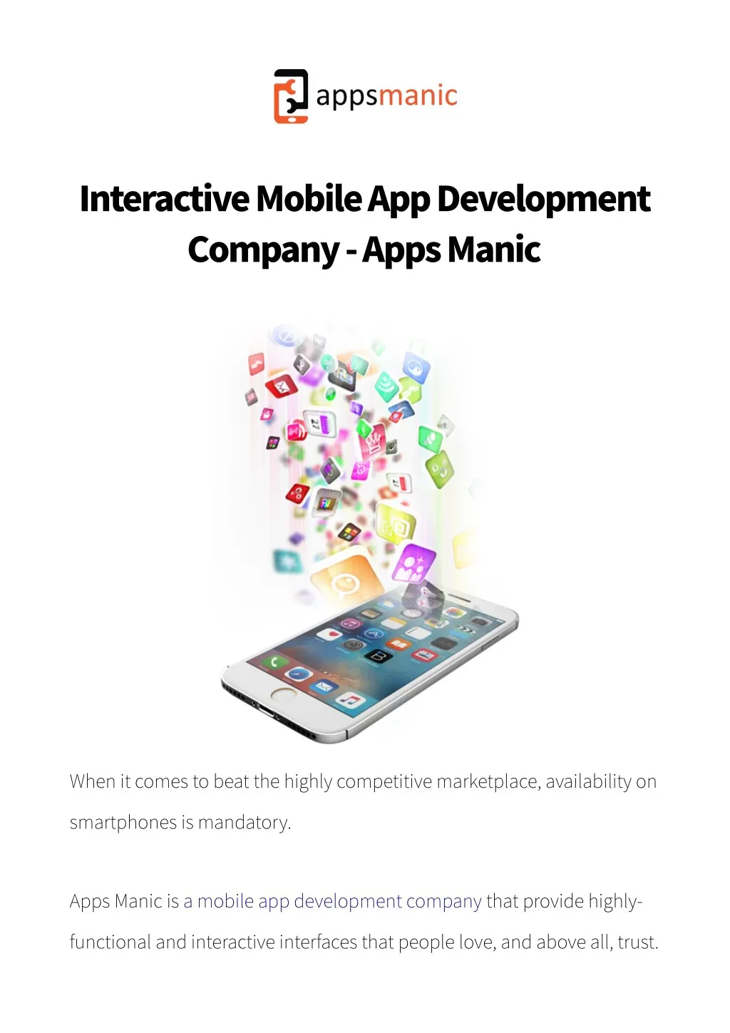 PPT - Interactive Mobile App Development Company - Apps Manic ...