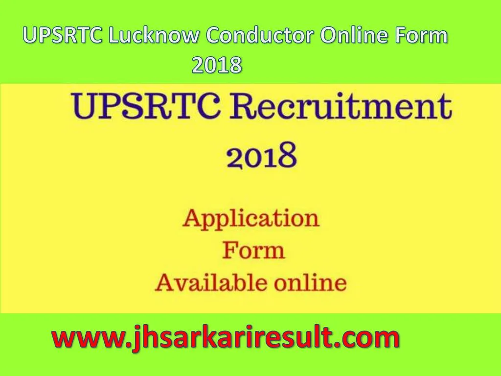 upsrtc lucknow conductor online form 2018 n.