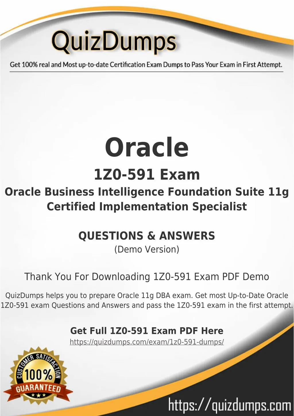 Oracle Business Intelligence Foundation Suite 11g Certified