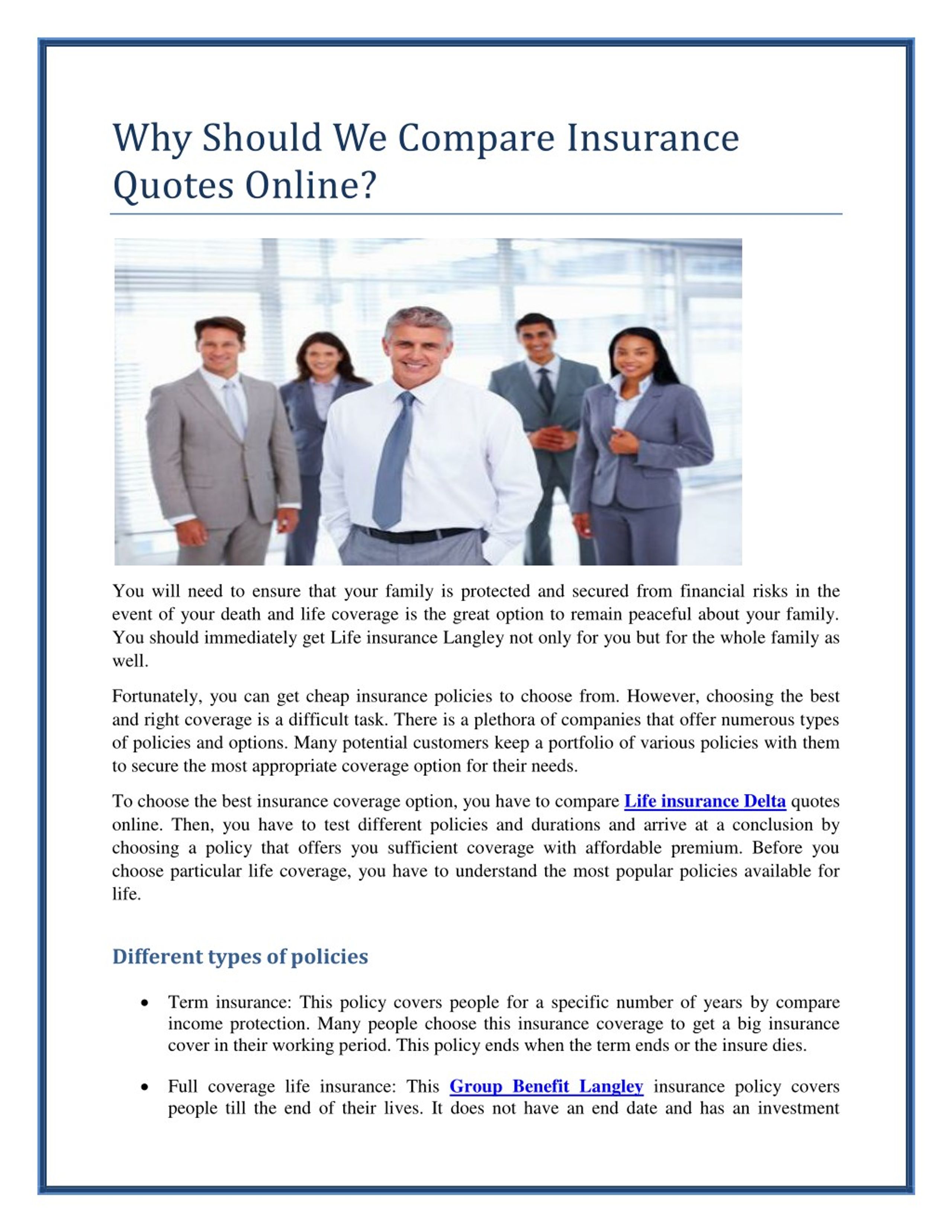 Ppt Why Should We Compare Insurance Quotes Online Powerpoint Presentation Id 7923147