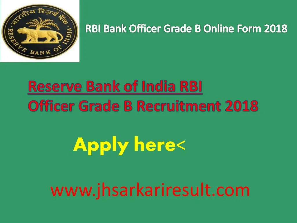 rbi bank officer grade b online form 2018 n.