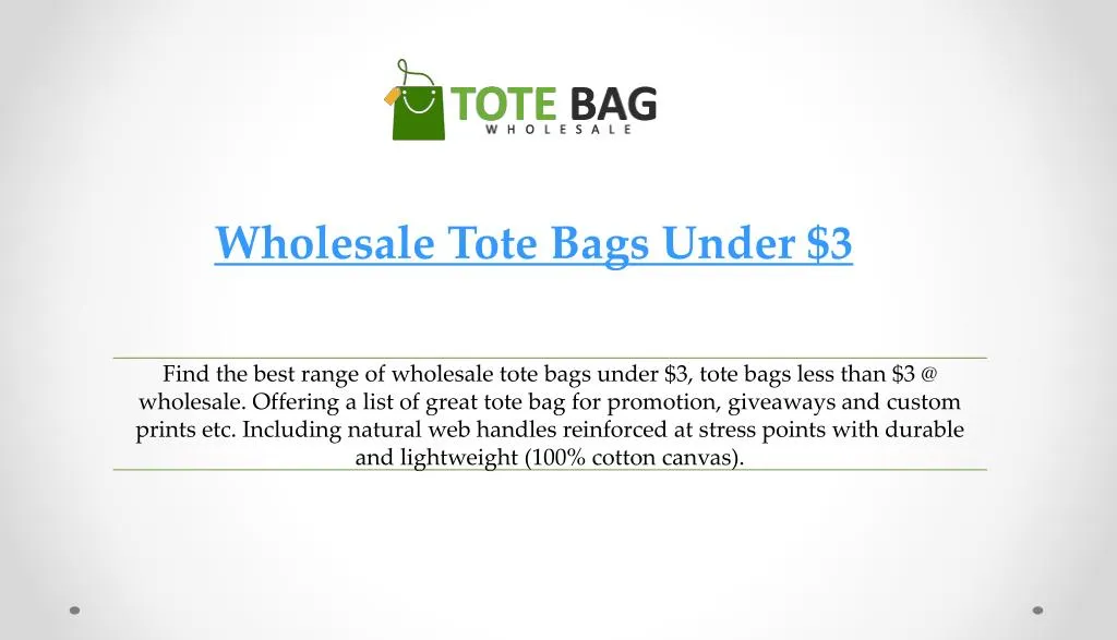 wholesale tote bags under 3 n.