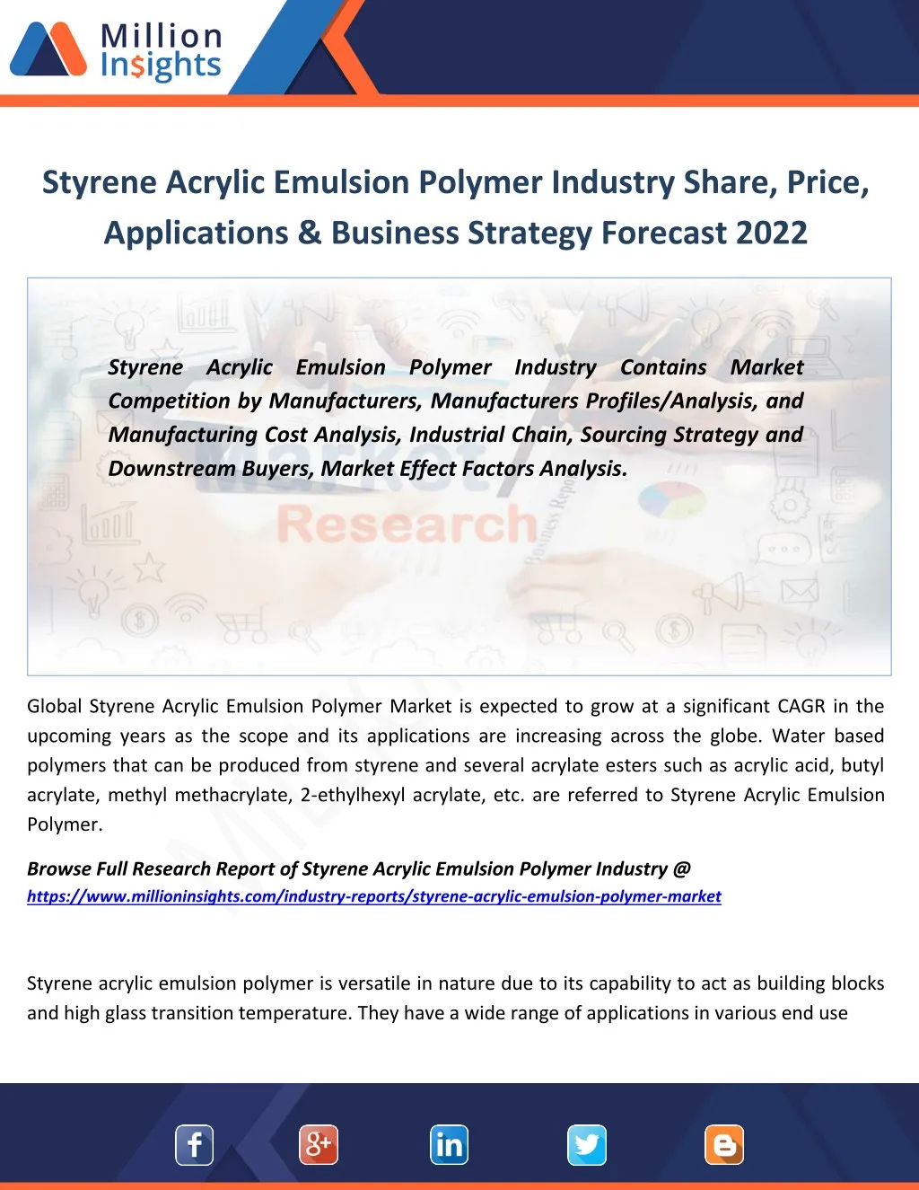 styrene acrylic emulsion polymer market outlook styrene acrylic emulsion polymer market outlook