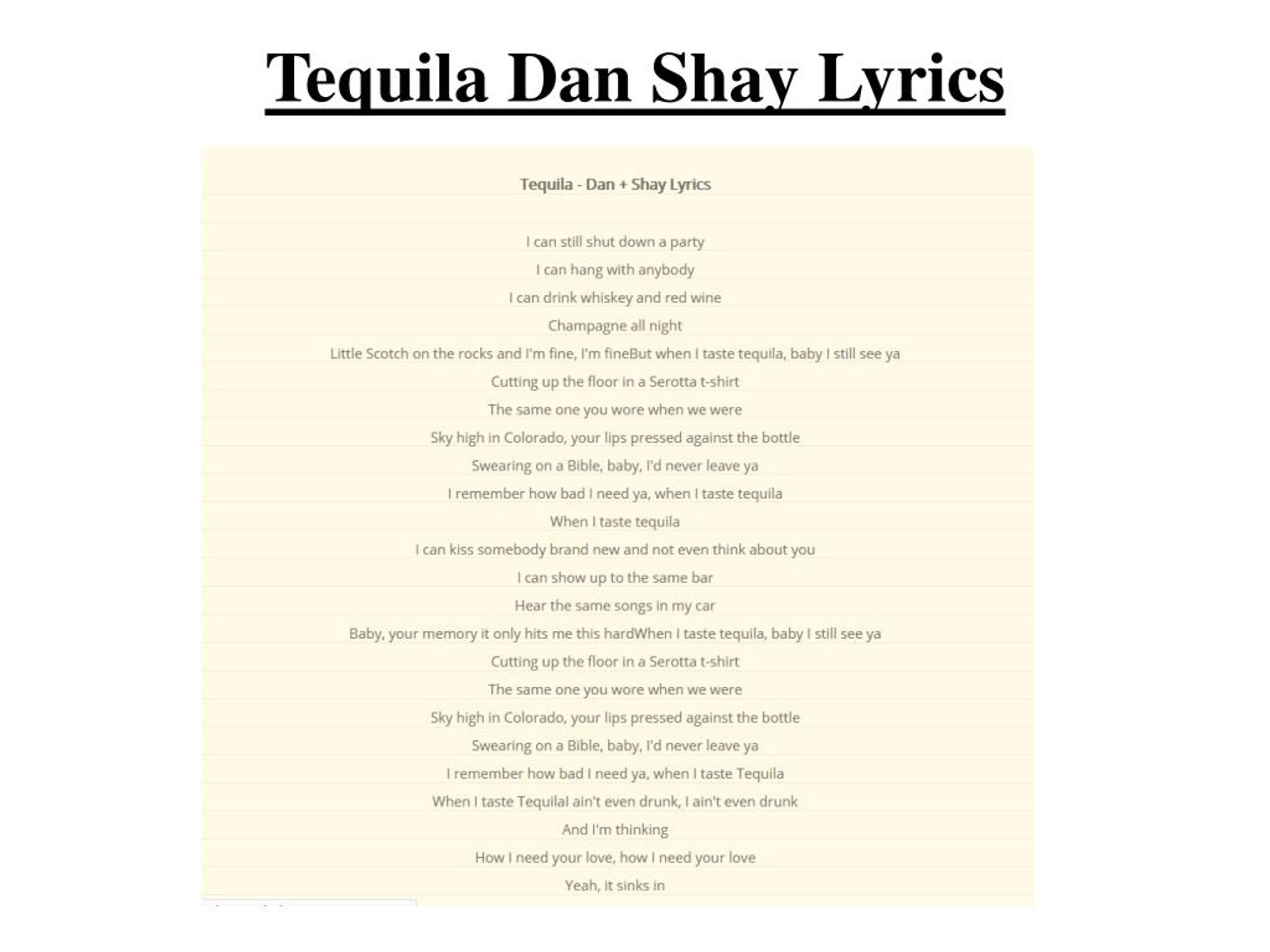 tequila dan shay lyrics.