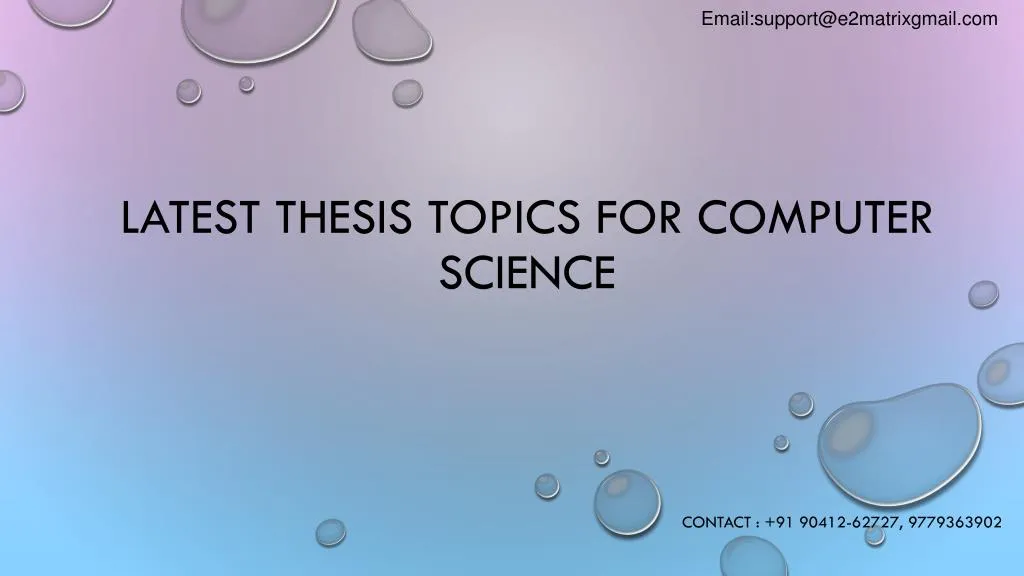 assignment topics in computer science ppt