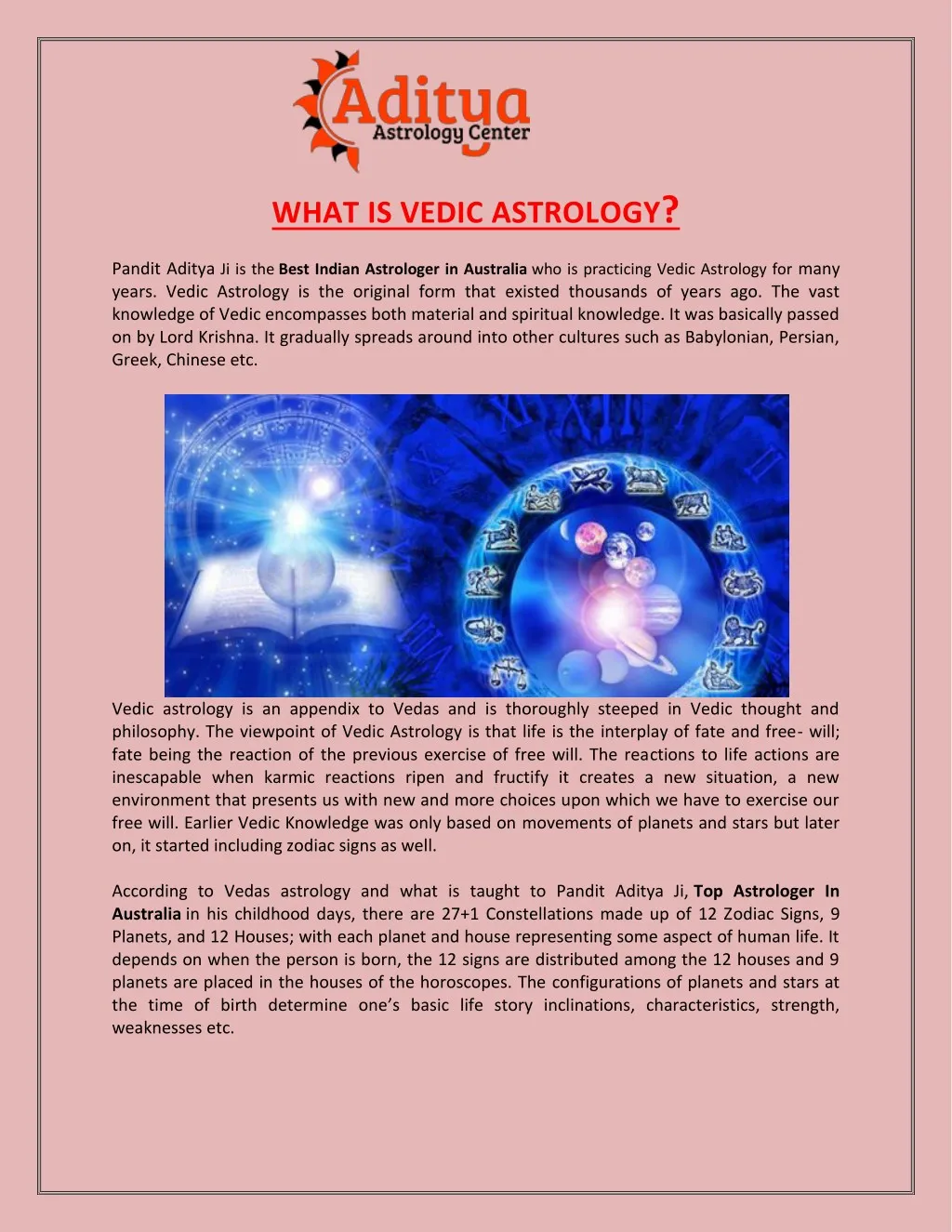 timing of job in vedic astrology