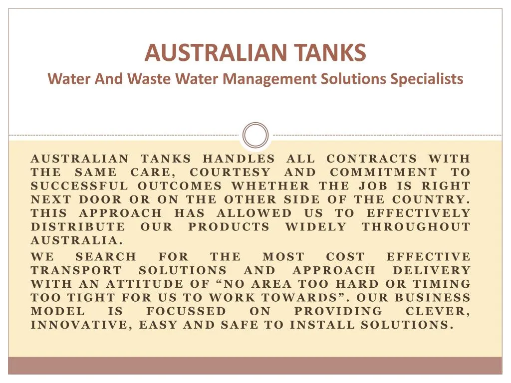 australian tanks water and waste water management solutions specialists n.