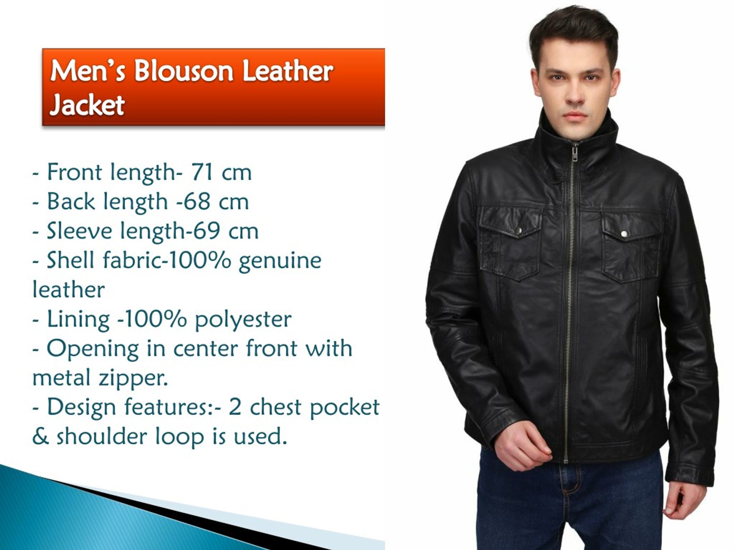 PPT - Men's Outerwear - Leather Jacket, Coat and Tracksuit PowerPoint ...