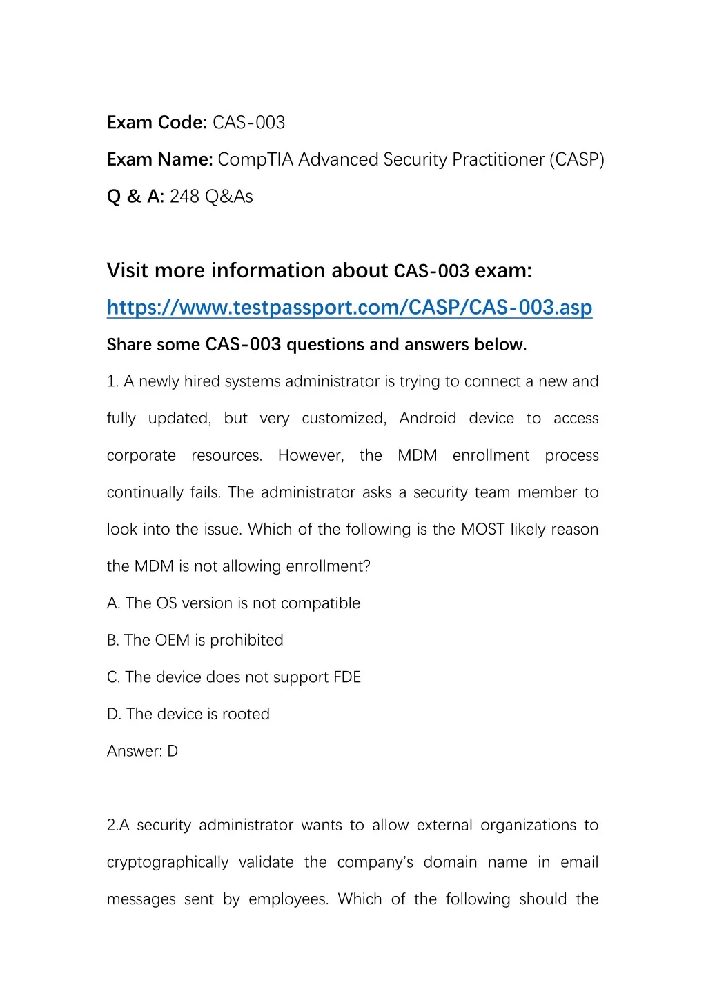 Valid CAS-003 Exam Forum