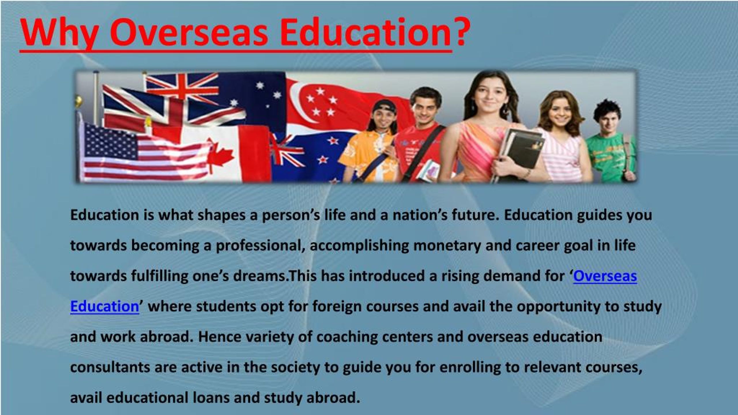 overseas education business plan