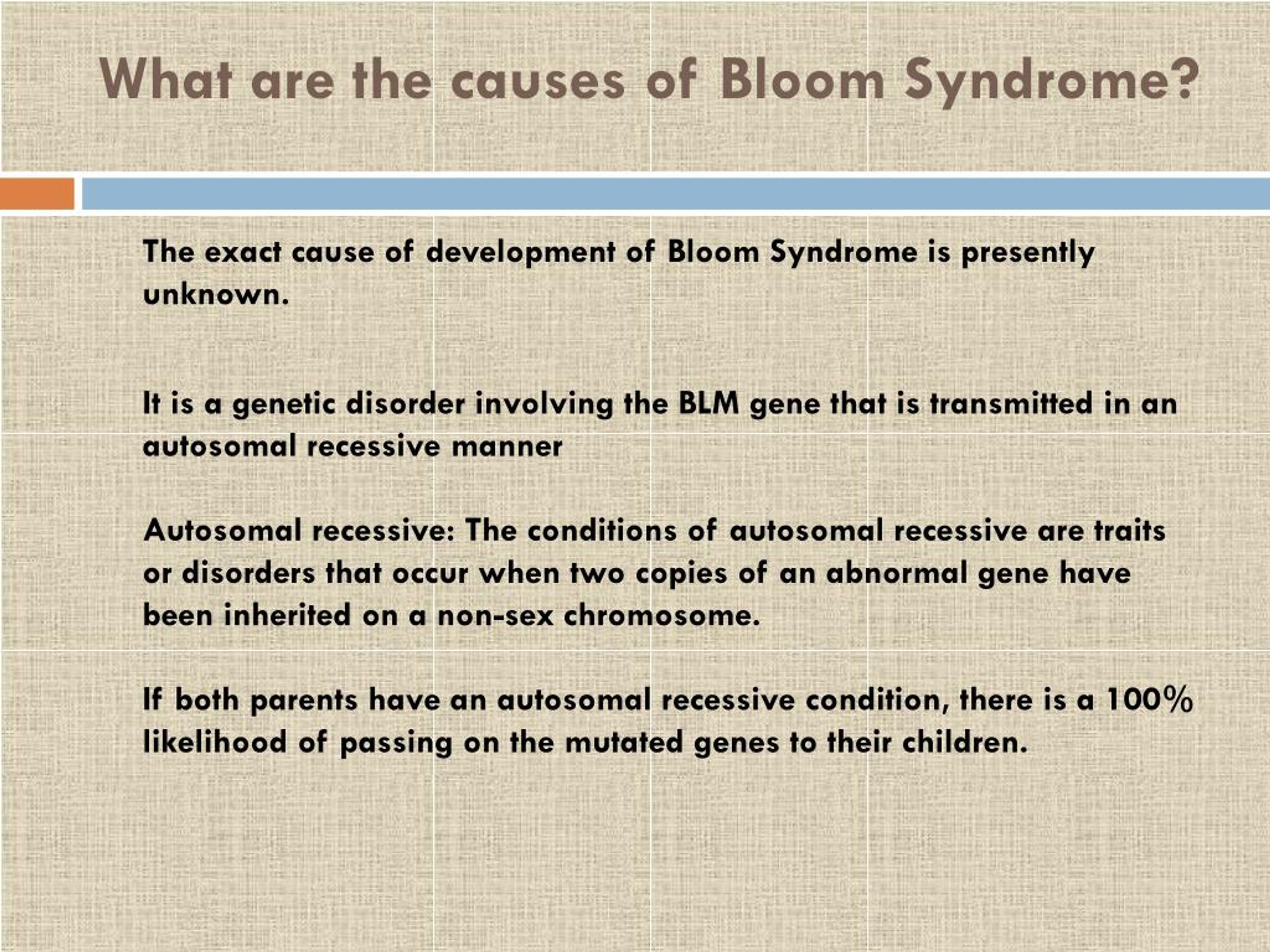 bloom syndrome