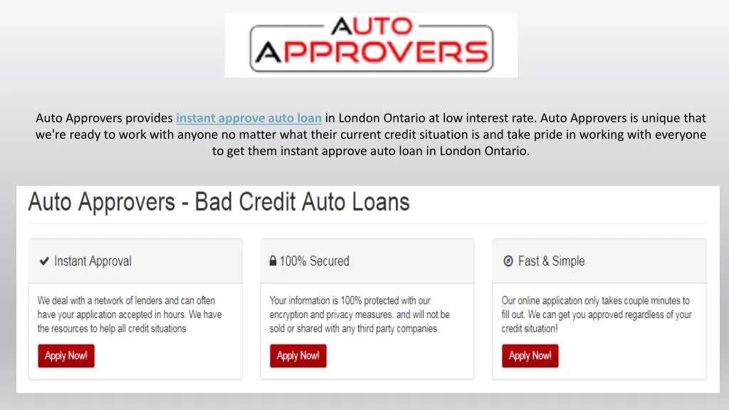 auto approvers provides instant approve auto loan n.