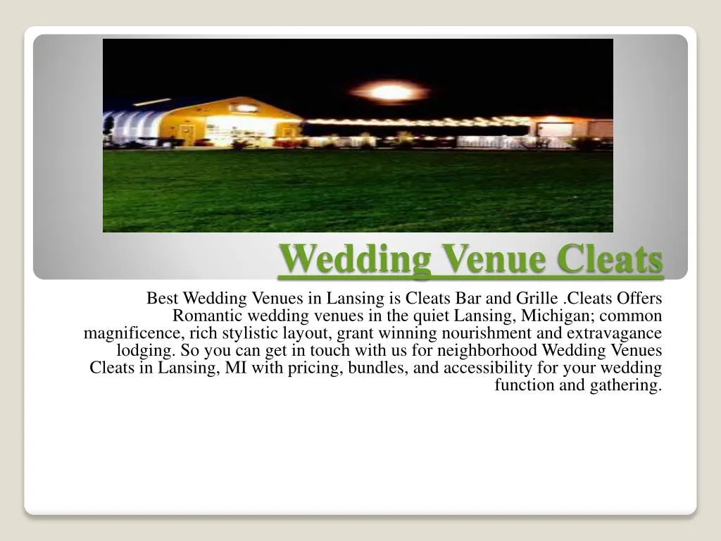 Ppt Wedding Venue Cleats Powerpoint Presentation Free Download