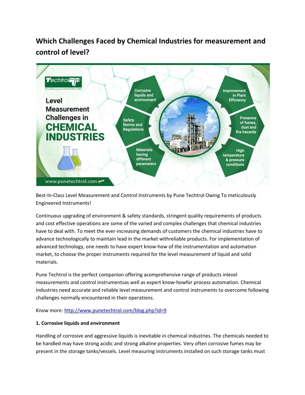 PPT - Which Challenges Faced By Chemical Industries For Measurement And ...