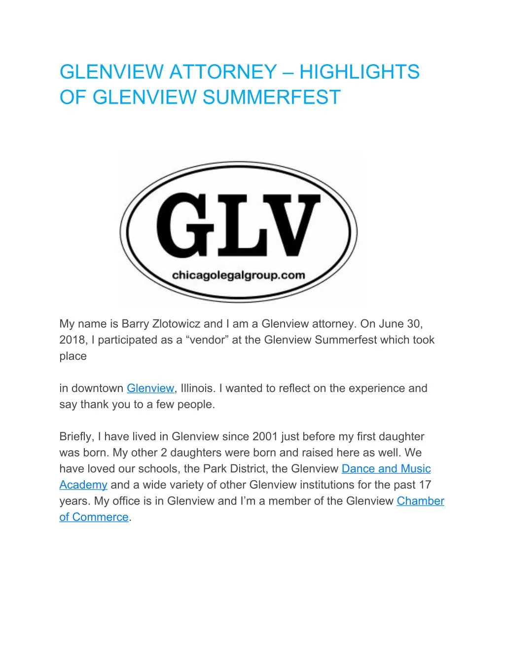 Glenview Summer Fest 2024 Glenview 22 Jun Giulia Ellissa