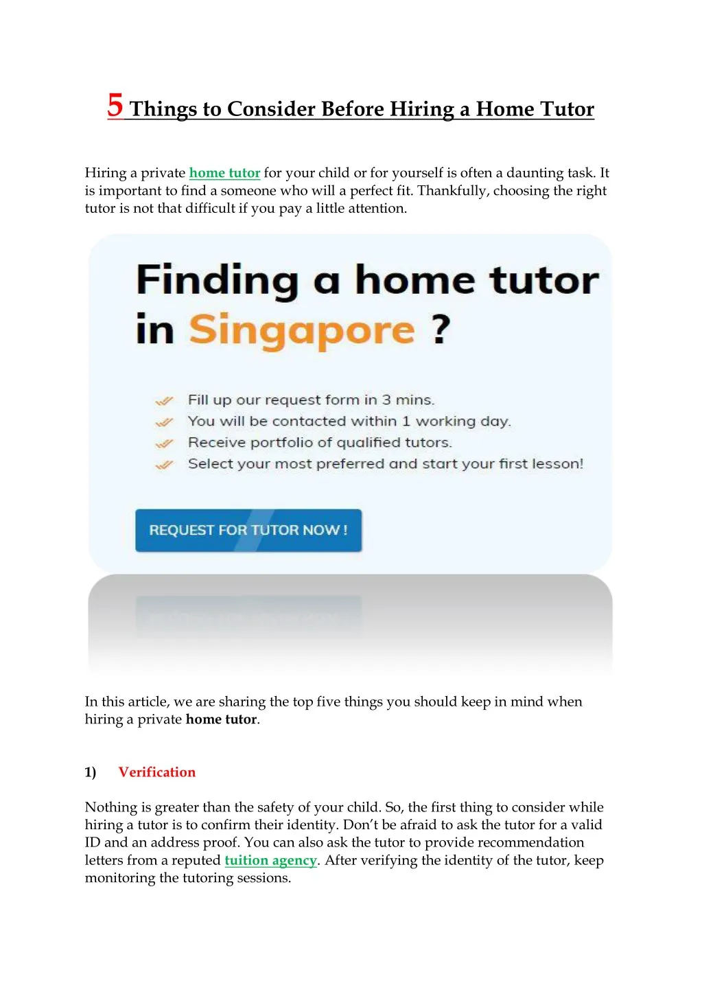 5 things to consider before hiring a home tutor n.