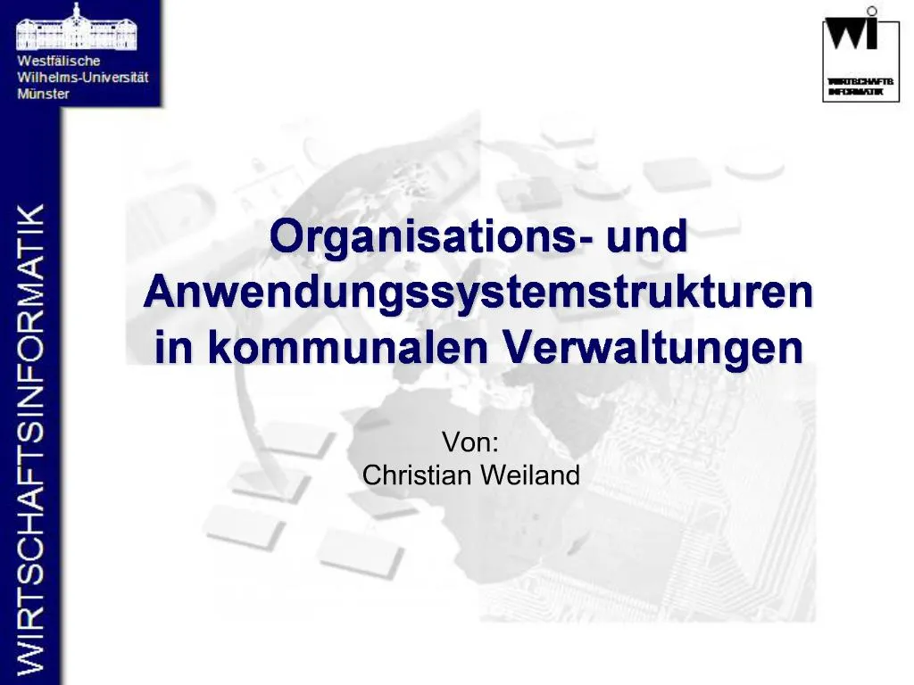 PPT - Organisations- Und Anwendungssystemstrukturen In Kommunalen ...