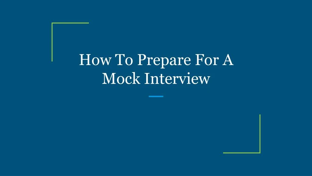 mock interview powerpoint presentation