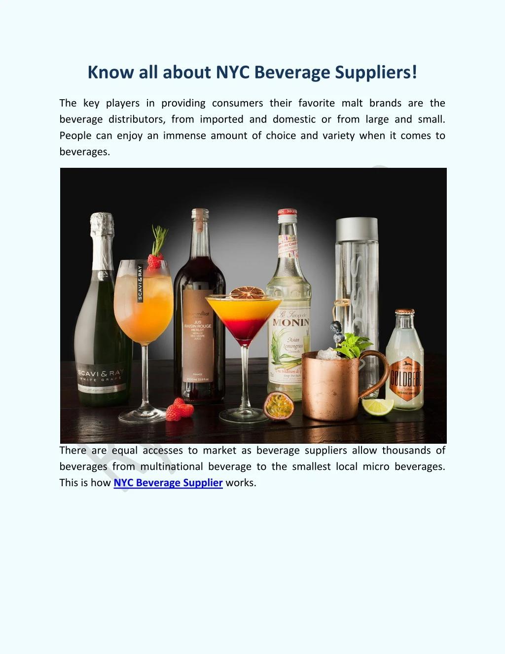 PPT Know all about NYC Beverage Suppliers! PowerPoint Presentation